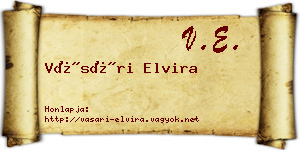 Vásári Elvira névjegykártya